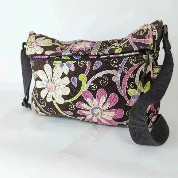 Vera Bradley Top Flap Purple Punch Crossbody Messenger Bookbag - Picture 7 of 10